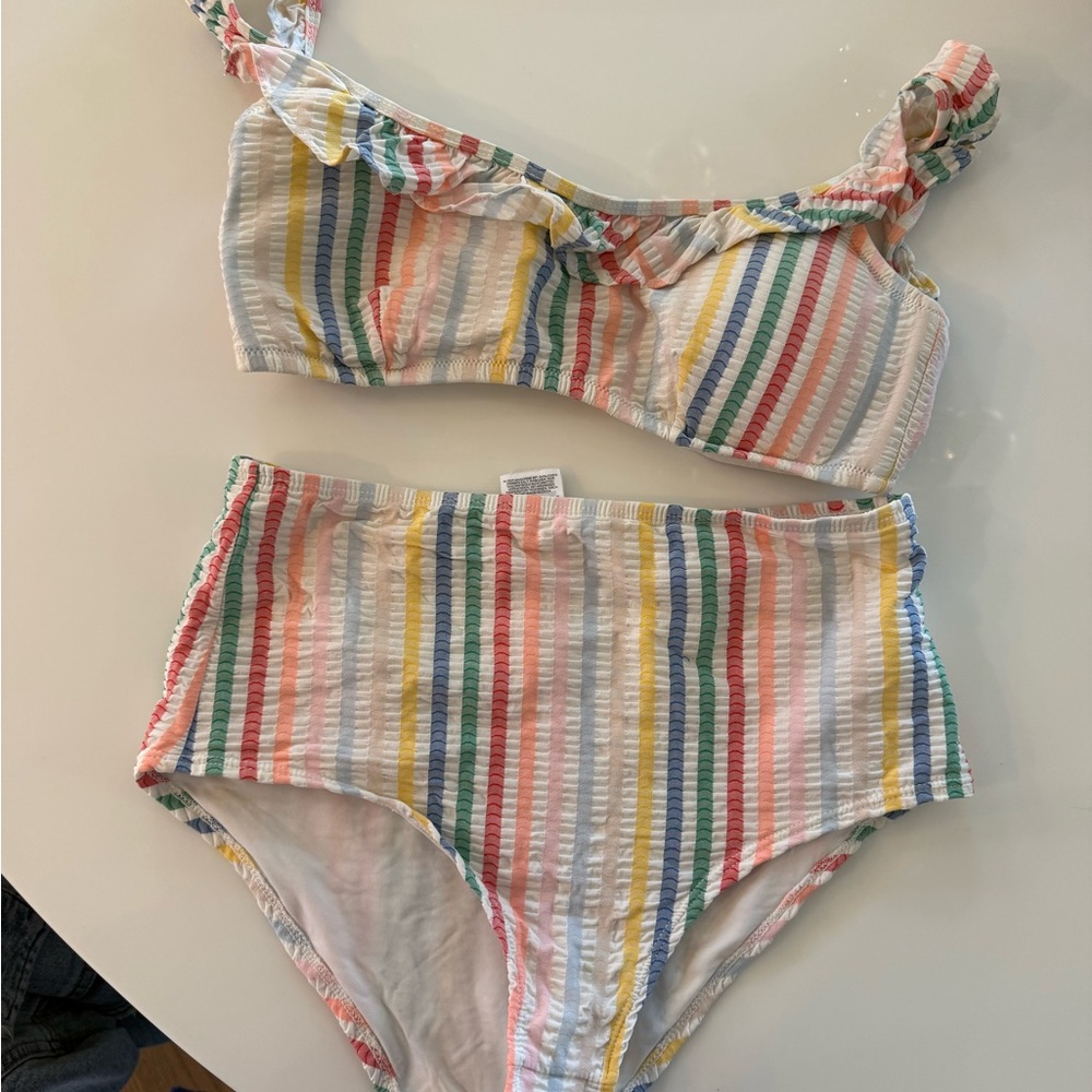 Striped Seersucker Swimsuit